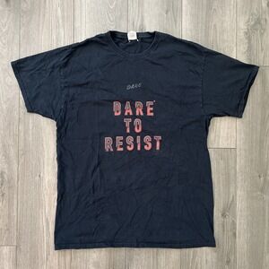 VTG D.A.R.E. DARE To Resist Mens XL T Shirt Black Short Sleeve
